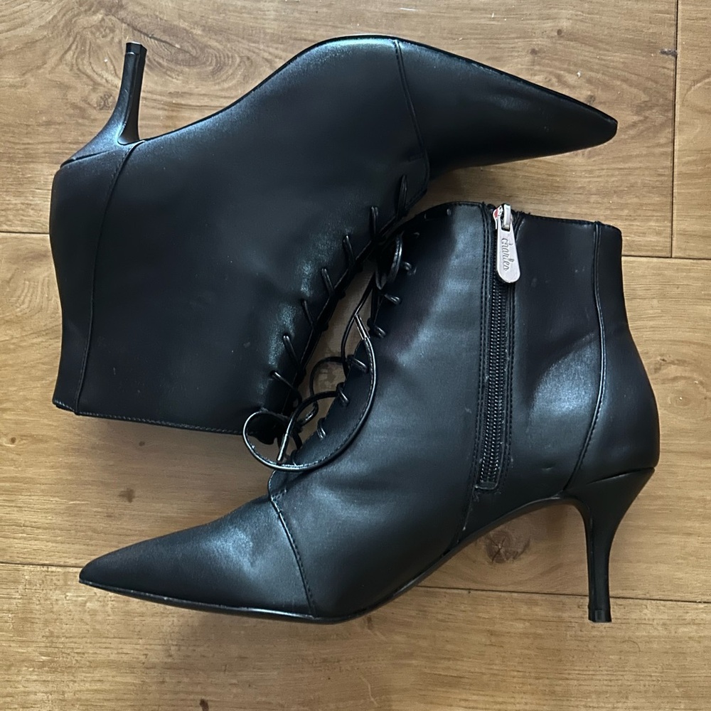 Charles by Charles David lace up faux leather bootie